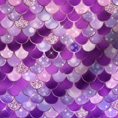 Smaller Scale Mermaid Tail Fish Scales in Purple