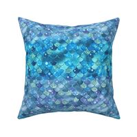Smaller Scale Mermaid Tail Fish Scales in Blue