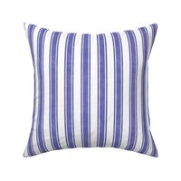 Medium Scale Vertical French Ticking Textured Pinstripes in Very Peri Pantone Color of The Year 2022 Lavender Periwinkle Purple and White