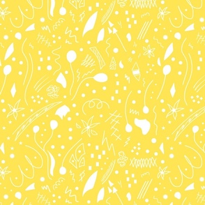 Endless Summer - white on sunny yellow, medium 