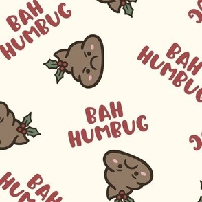 Bah Humbug Holiday Poop 2 on Beige