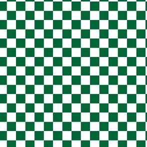 Green and White  Checkered Squares Small
