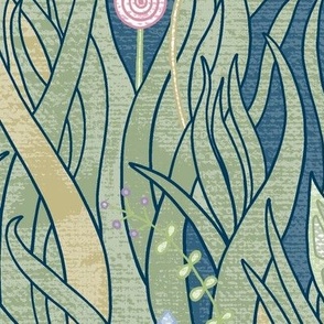 Imaginary Grassy Meadow - Dusty Colors - JUMBO