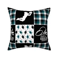 Football/Eagles - Wholecloth Cheater Quilt