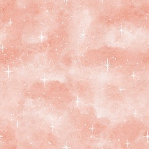 Snow and Stars on Pink Clouds
