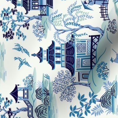 Chinoiserie Blue Rotated