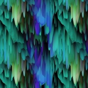 large stalactites drapery waves 5 tropical forest purple aqua turquoise blue summer PSMGE