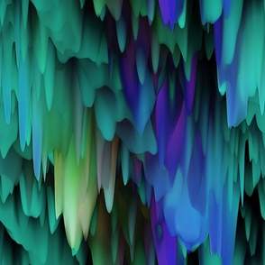 very large stalactites drapery waves 5 tropical forest purple aqua turquoise blue summer PSMGE
