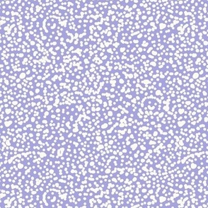 Whimsical Dots - Natural White Dots on Lilac Purple