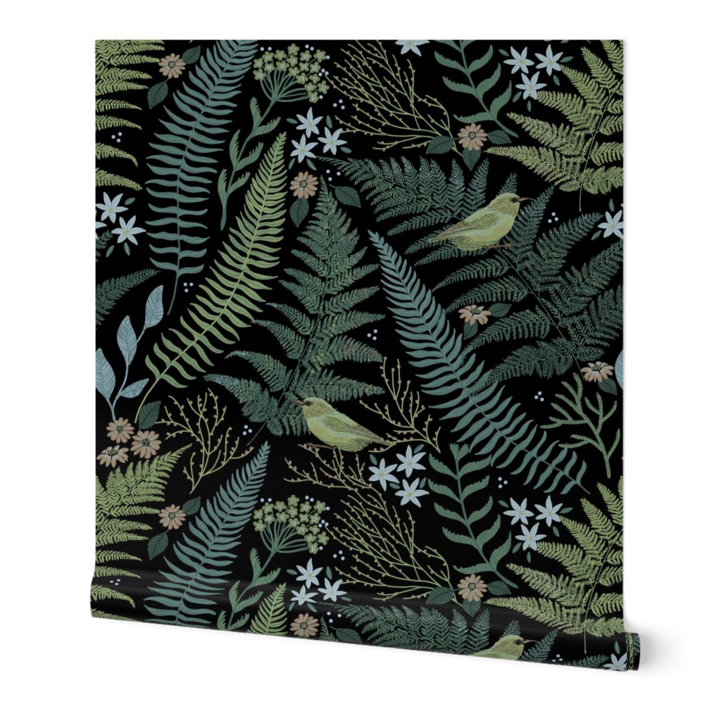 Calming Fern Forest Wallpaper | Spoonflower