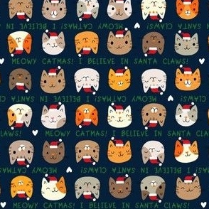 xmas cats in hats in navy (small)