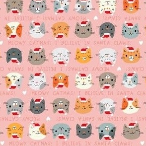 xmas cats in hats in salmon (small)