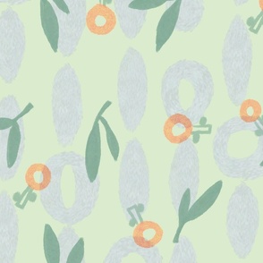 Modern Dots Floral- Mint