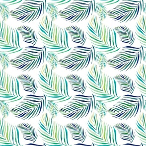 Palm Leaves Tropical Pattern on White