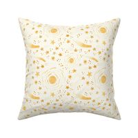 Stars and Comets on Cream - Medium Scale - Starlight Collection