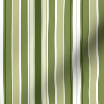 Avocado and Sage Green Vertical Stripe