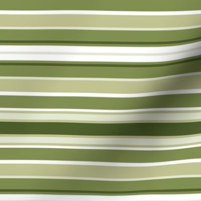 Avocado and Sage Green Horizontal Stripe