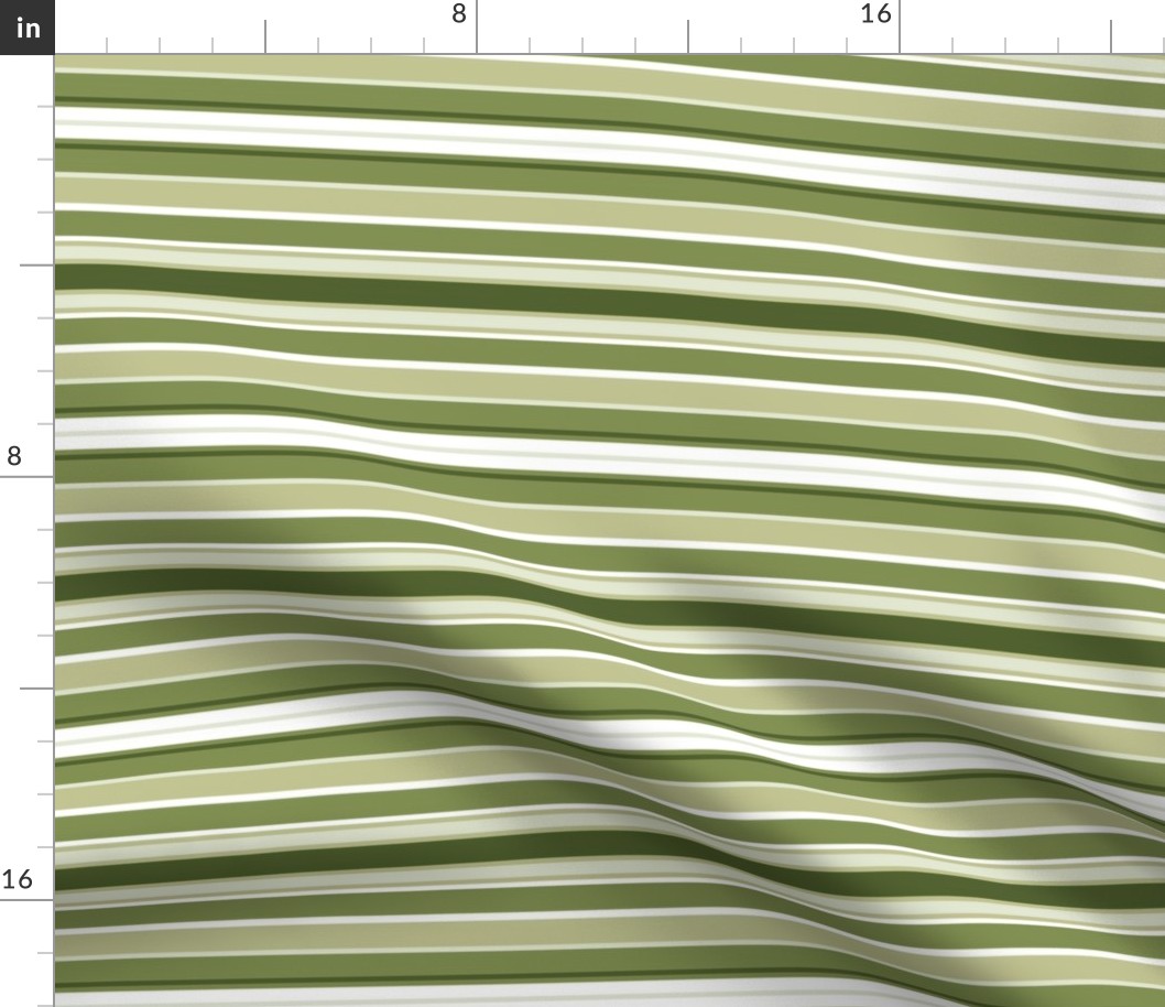 Avocado and Sage Green Horizontal Stripe