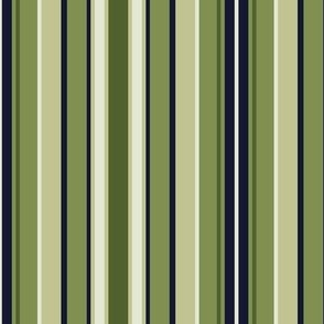 Avocado Sage Green and Black Vertical Stripe