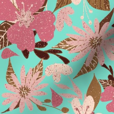 Tropical Floral Print in Pink