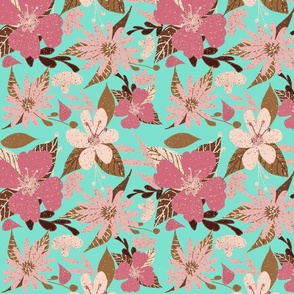 Tropical Floral Print in Pink