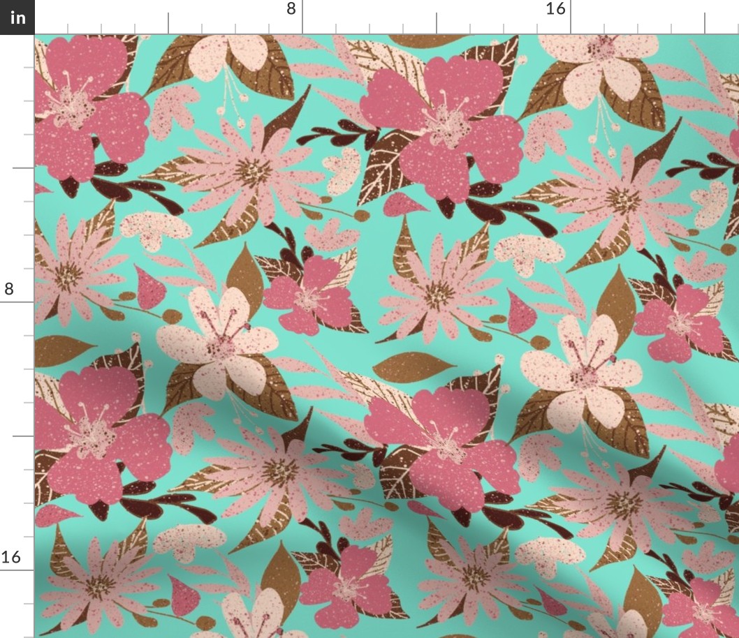 Tropical Floral Print in Pink