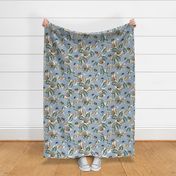 Blue Cosmos Floral - Petal Solids - Calm