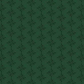 Green holy leaves Christmas geometric pattern