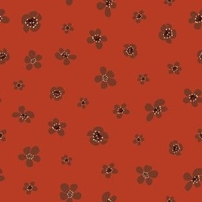 Cute small fall floral repeat pattern