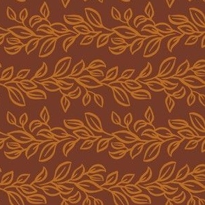 Botanical abstract stripes made with fall leaves