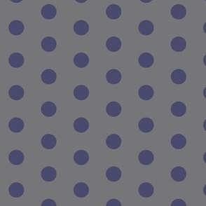 big polka purple on gray