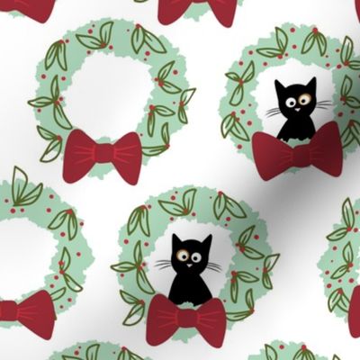 Christmas cats in Wreaths