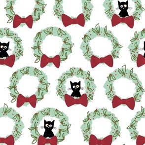 Christmas cats in Wreaths