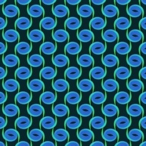 Retro Blue green gradient Circles - micro