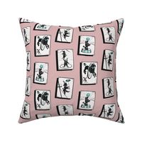 Mid-Century Circus Poodles in Pink