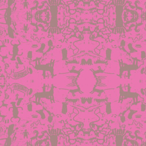 petroglyphs grey  pink