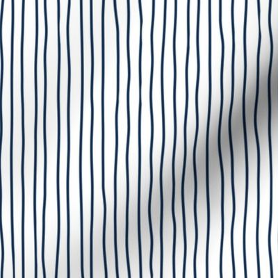 indigo crooked lines on white - lines fabric