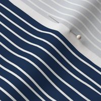 indigo - white crooked lines on indigo - lines fabric