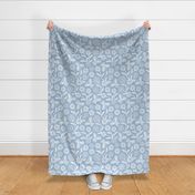 Butterfly Dreaming - Petal Solids Coordinates Calm - Sky Blue plus White -MEDIUM Scale - UnBlink Studio by Jackie Tahara