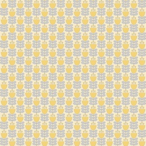 Scandinavian Stitched Flower Yellow on Yellow