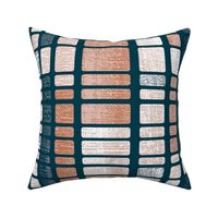 Mod Plaid Textured - Copper/Navy