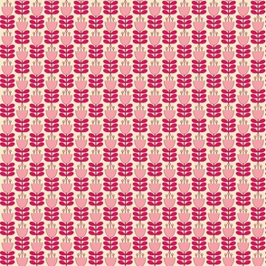 Scandinavian Stitched Flower Bright Pink