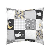 Sheep//I Wool always Love ewe//Yellow - Wholecloth Cheater Quilt