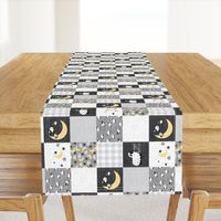 3 inch Sheep//I Wool always Love ewe//Yellow - Wholecloth Cheater Quilt - Rotated