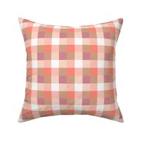 1” Buffalo Check Plaid, Peachy