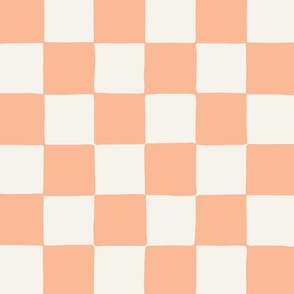 jumbo // Retro Checker Checkerboard in Peach Fuzz