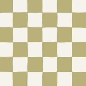 jumbo // Retro Checker Checkerboard in Celery Green