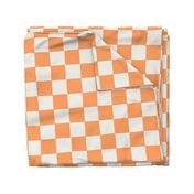 jumbo // Retro Checker Checkerboard in Papaya Orange