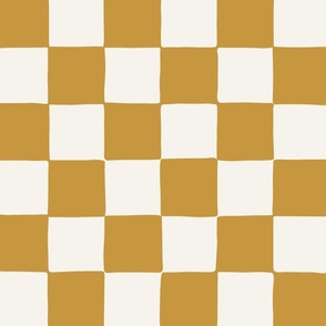 jumbo // Retro Checker Checkerboard in Golden Spice