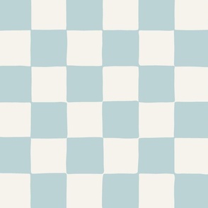 jumbo // Retro Checker Checkerboard in Pastel Blue